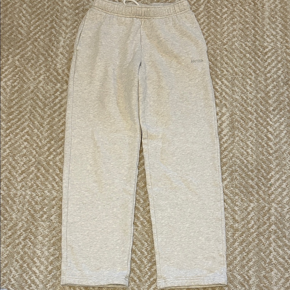 Aritzia Cream Straight Leg Pants